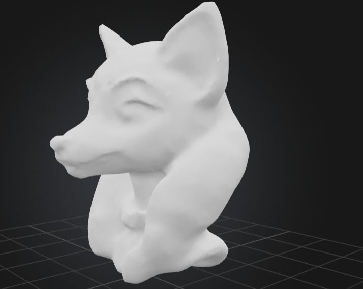 Magical Arctic Fox - Fantasy Character Bust - Stylized 3D Model Free 3D model_2