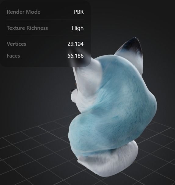 Magical Arctic Fox - Fantasy Character Bust - Stylized 3D Model Free 3D model_5