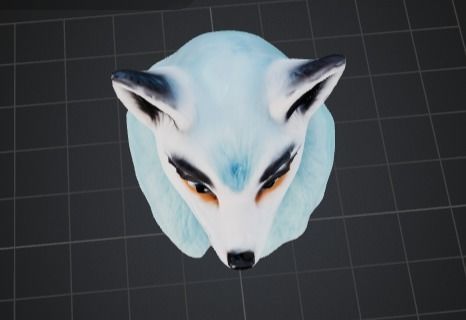 Magical Arctic Fox - Fantasy Character Bust - Stylized 3D Model Free 3D model_7
