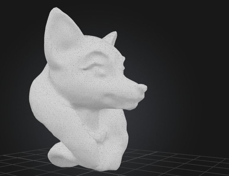Magical Arctic Fox - Fantasy Character Bust - Stylized 3D Model Free 3D model_1