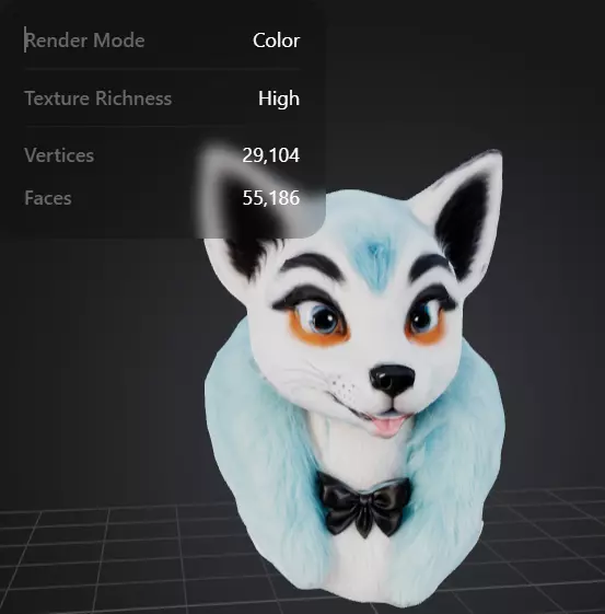Magical Arctic Fox - Fantasy Character Bust - Stylized 3D Model Free 3D model_0