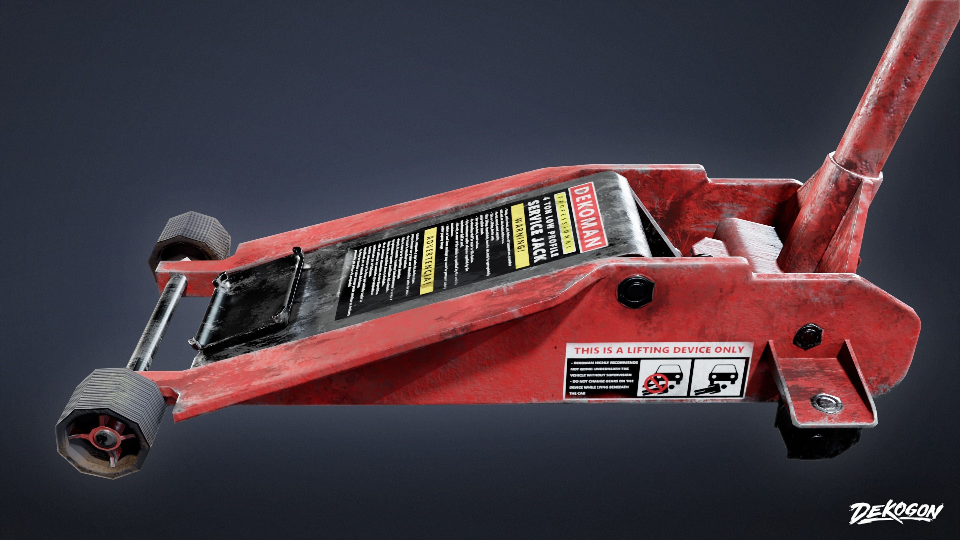 TOOLSHED - Car Jack 01 - LOW POLY Low-poly 3D model_7