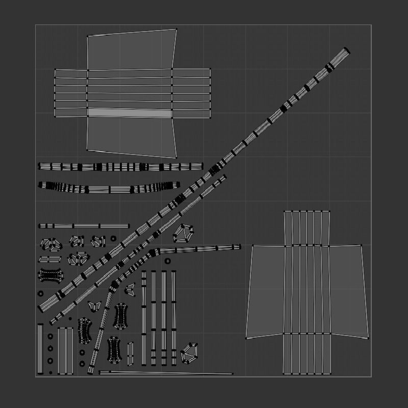 Shopping Cart and Basket Low-poly 3D model_5