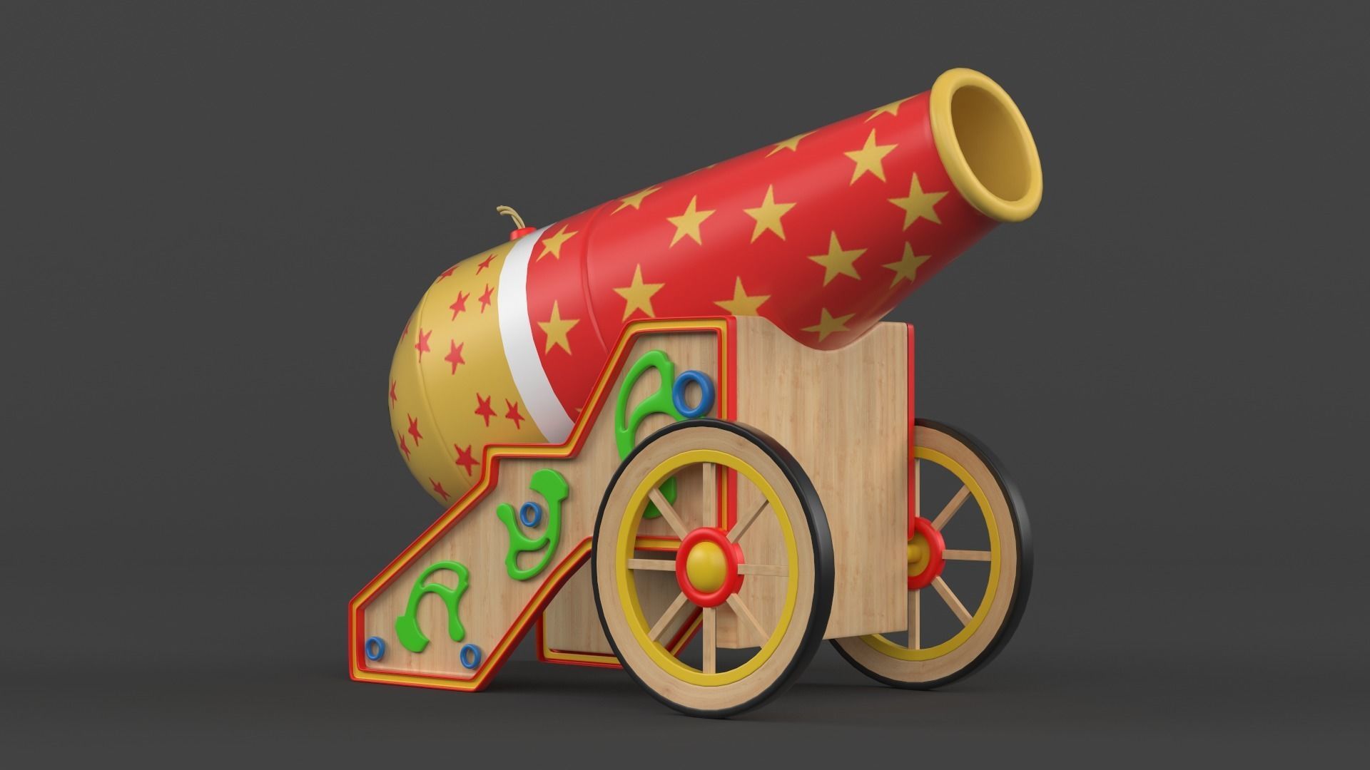 Circus Cannon 3D model_3