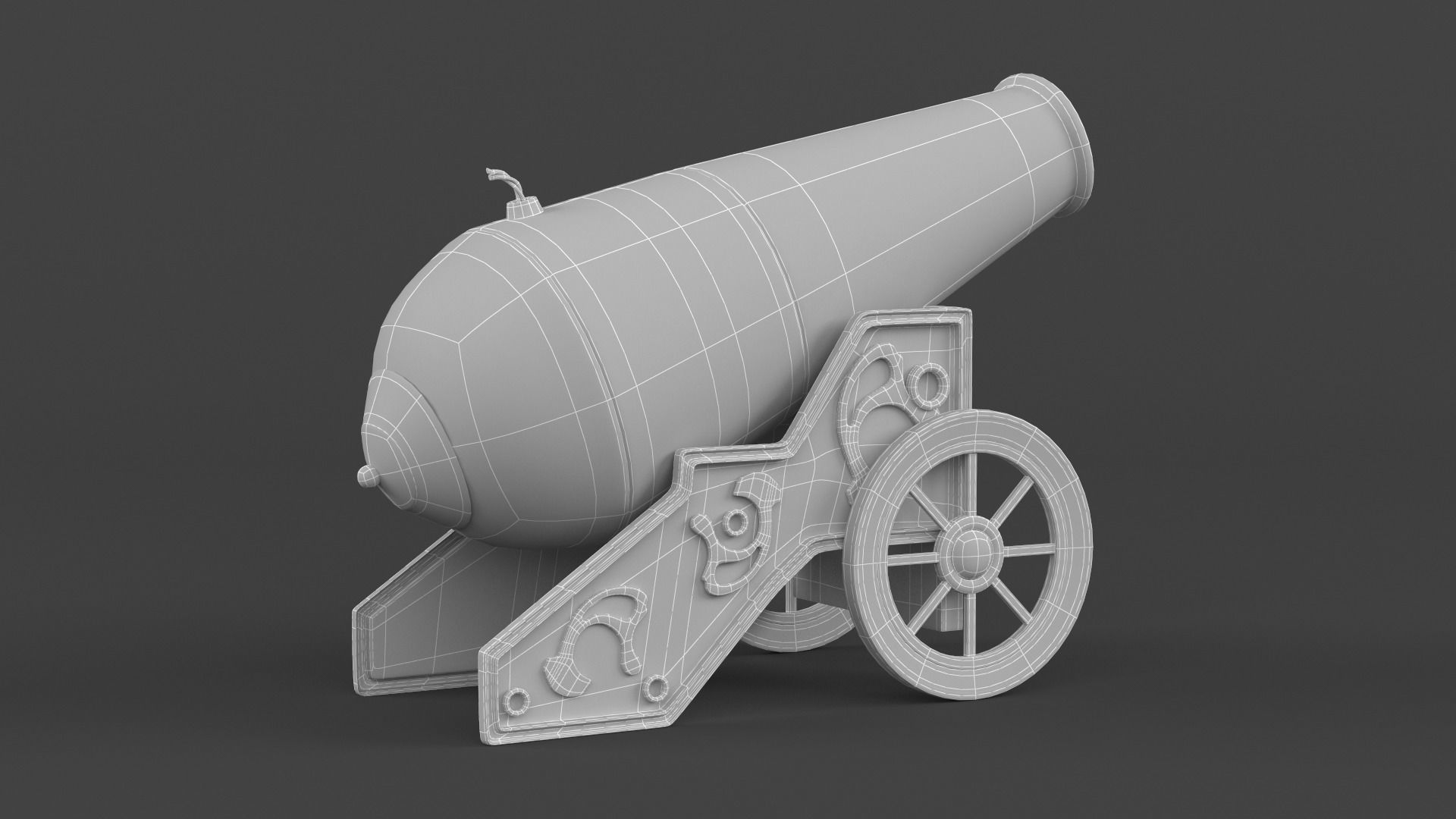 Circus Cannon 3D model_8