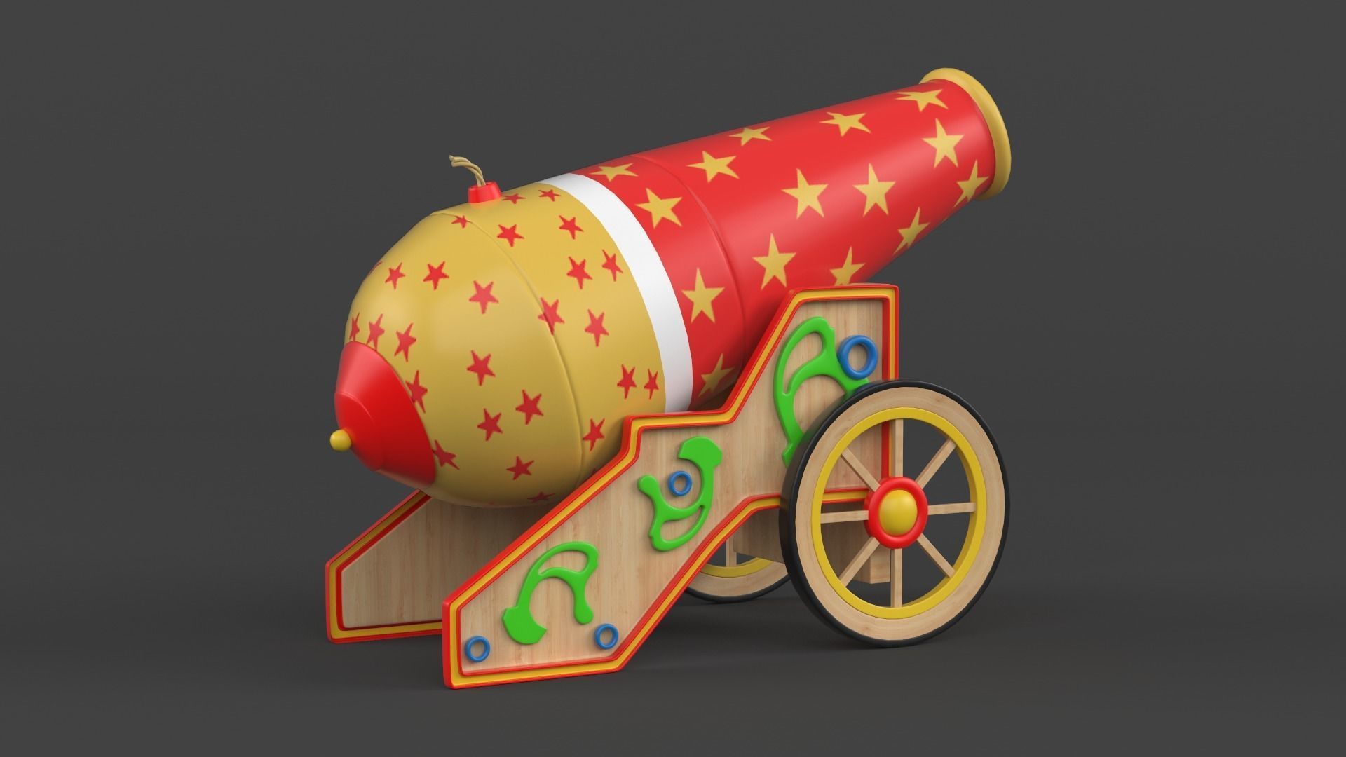 Circus Cannon 3D model_2