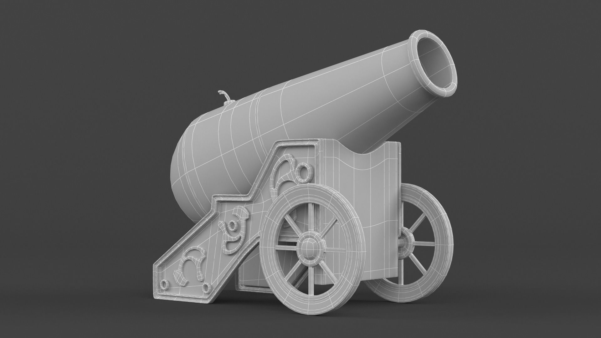 Circus Cannon 3D model_9