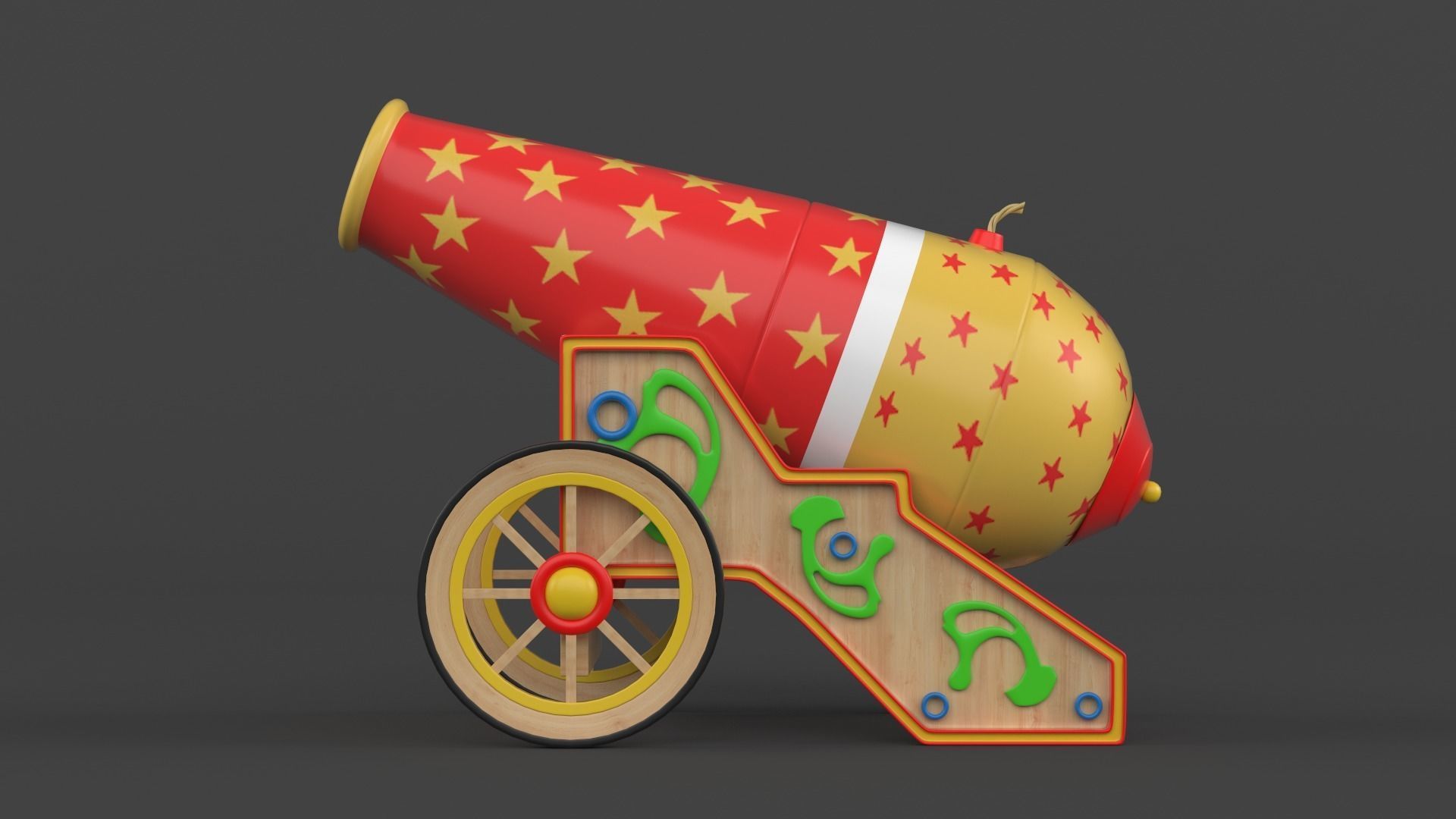 Circus Cannon 3D model_1
