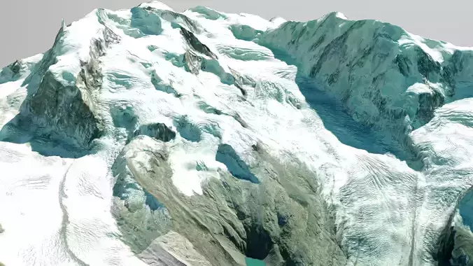 Mountain landscape The Gorner Glacier Switzerland