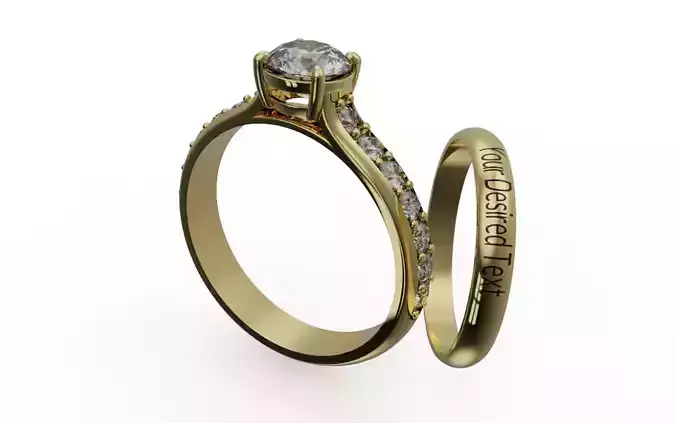 Couple Wedding Ring and Band 4-14US Sizes