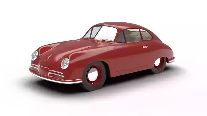 Porsche 356 2 Coupe 1948 3d model 3D model