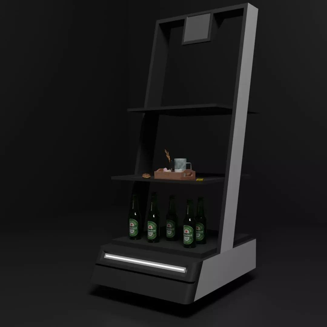 delivery robot Low-poly 3D model_0