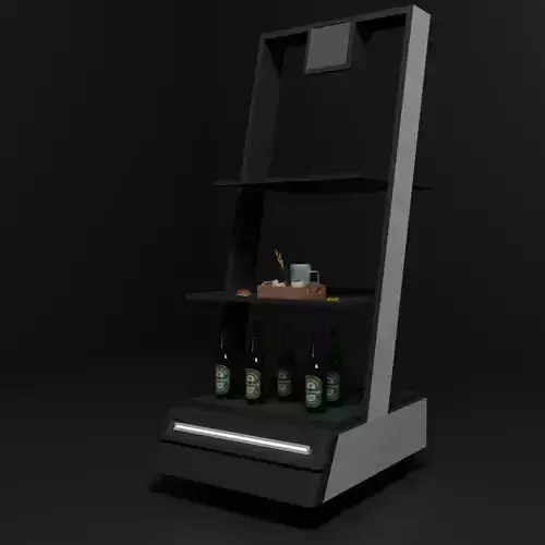 delivery robot Low-poly 3D model