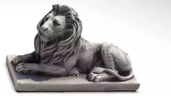 Sitting Lion Statue
