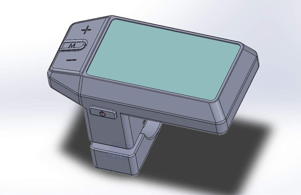 bike meter display half screen 3D print model_3