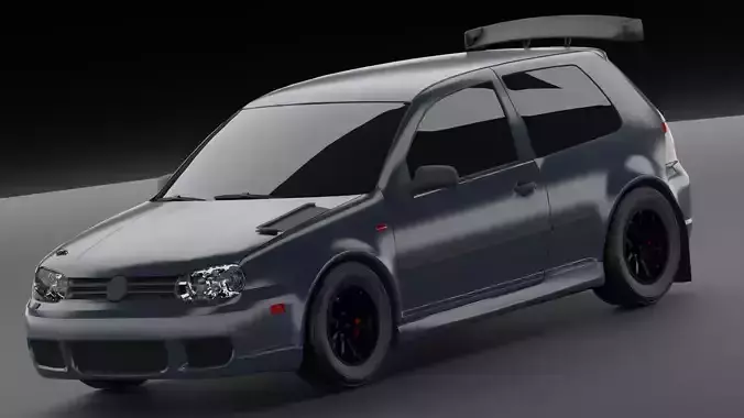 Volkswagen Golf IV PBR 3d model