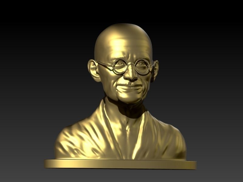 Mahatma Mohan Das Karam Chand Gandhi Statue Sculpture  3D print model_8