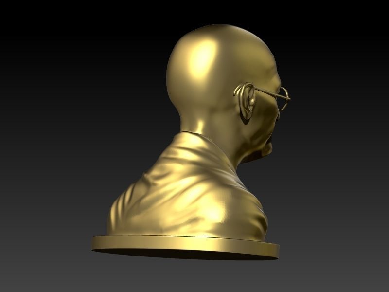 Mahatma Mohan Das Karam Chand Gandhi Statue Sculpture  3D print model_7