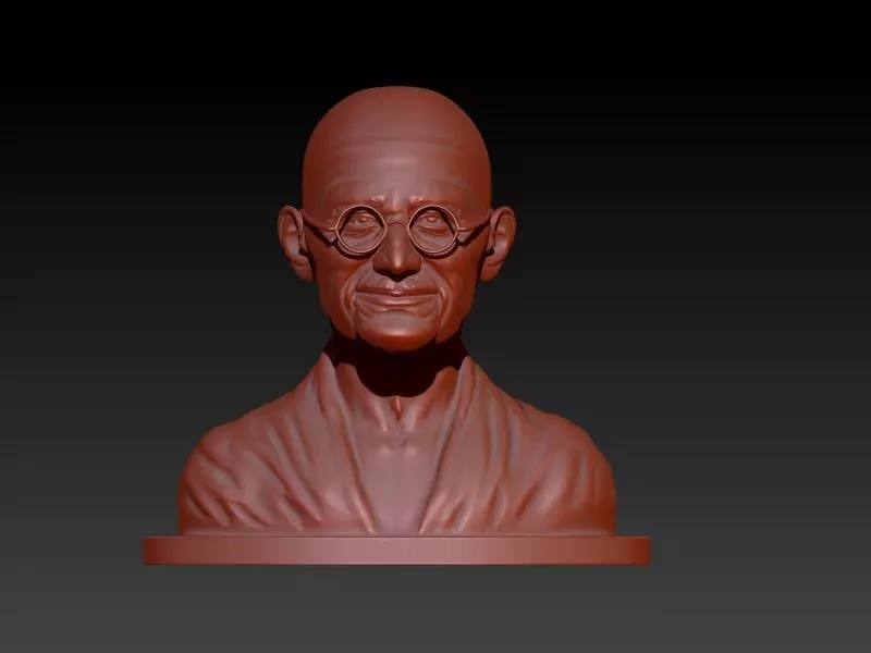 Mahatma Mohan Das Karam Chand Gandhi Statue Sculpture  3D print model_0