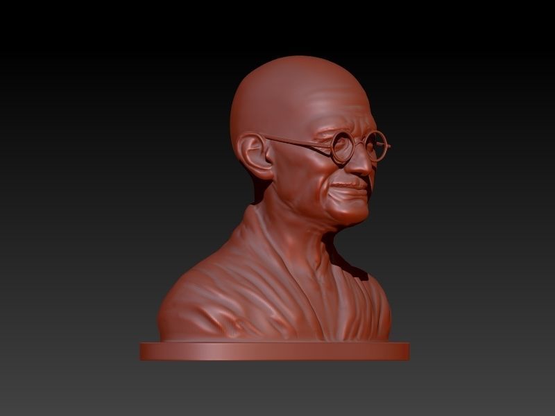 Mahatma Mohan Das Karam Chand Gandhi Statue Sculpture  3D print model_1