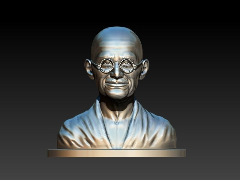 Mahatma Mohan Das Karam Chand Gandhi Statue Sculpture  3D print model_2