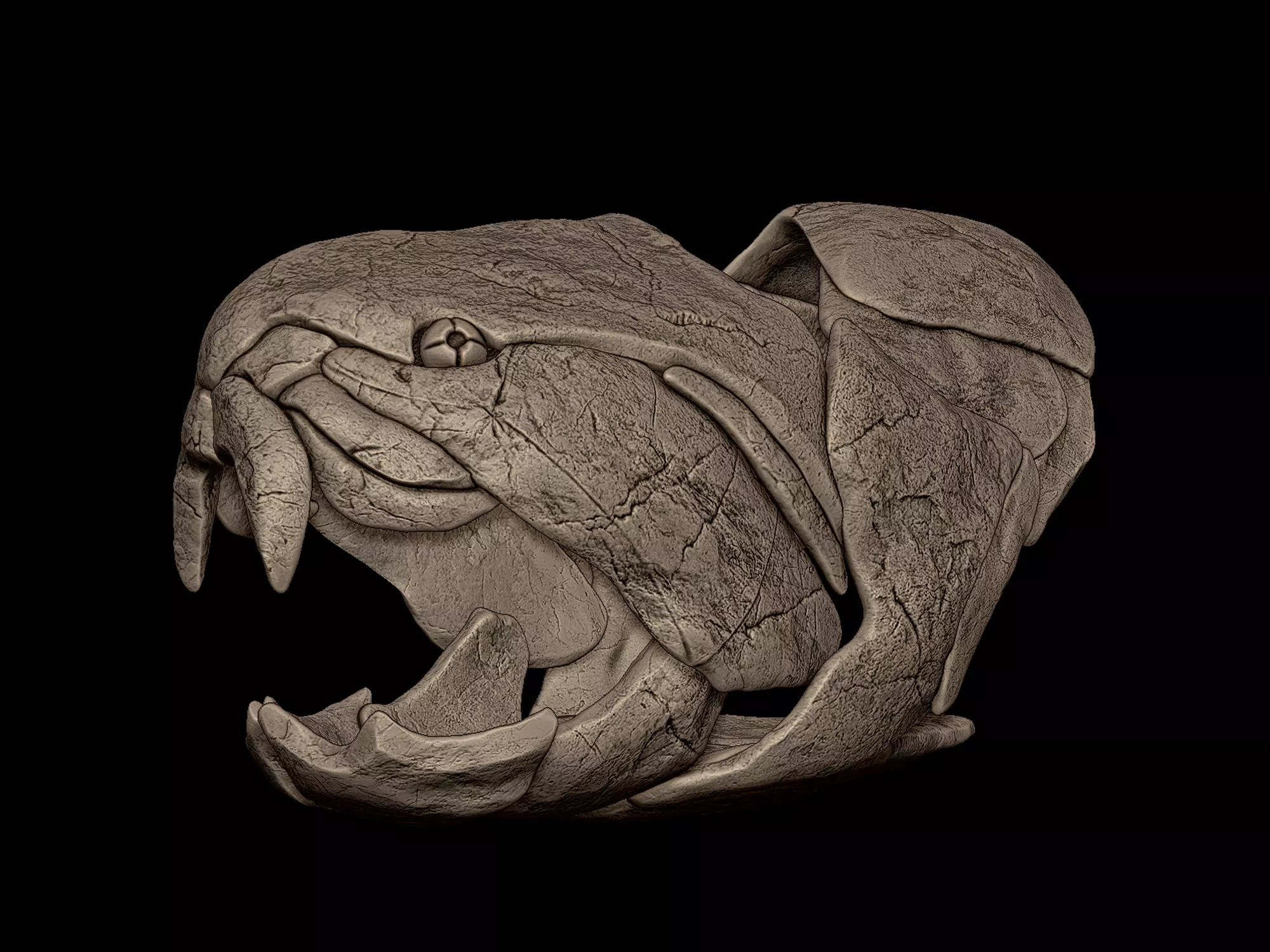Dunkleosteus Skull 3D print model