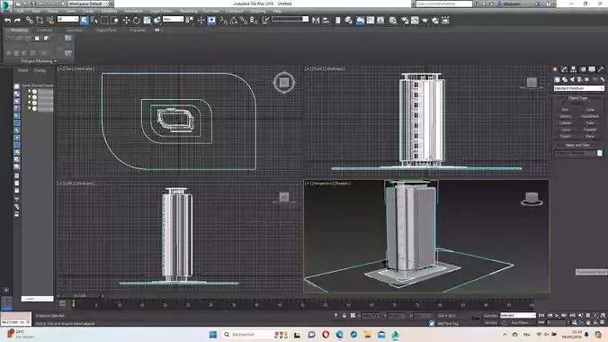 High rise building 3ds model
