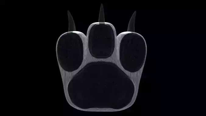 3 Digit Paws Low-poly 3D model