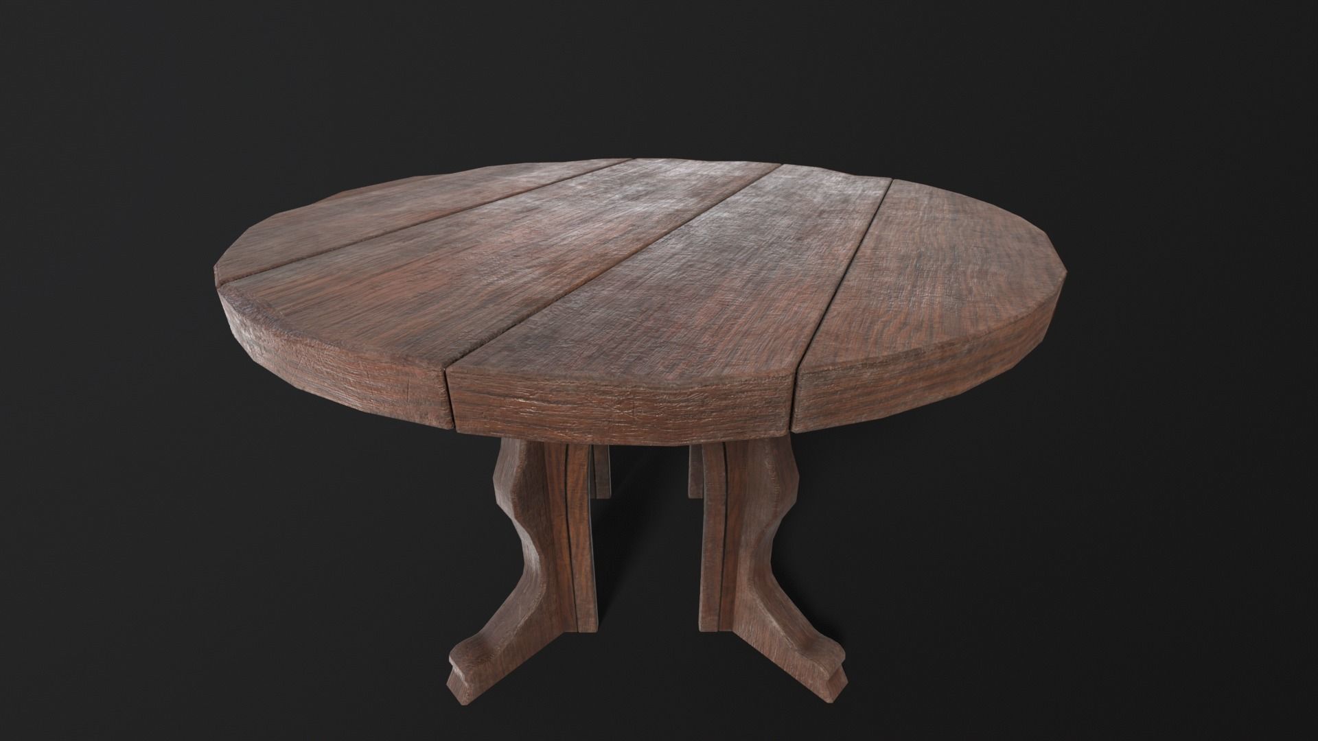 Gothic Church Table  Low-poly 3D model_13