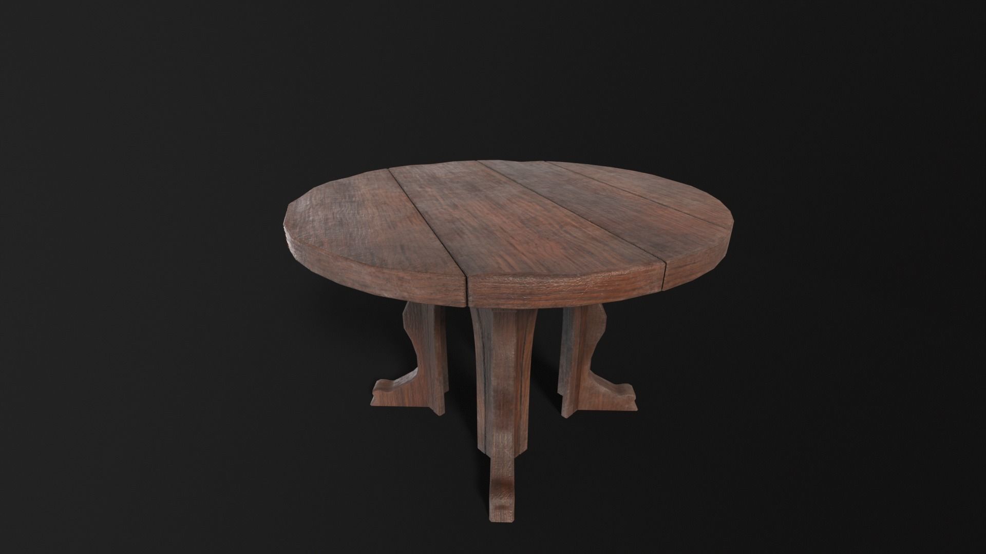 Gothic Church Table  Low-poly 3D model_9