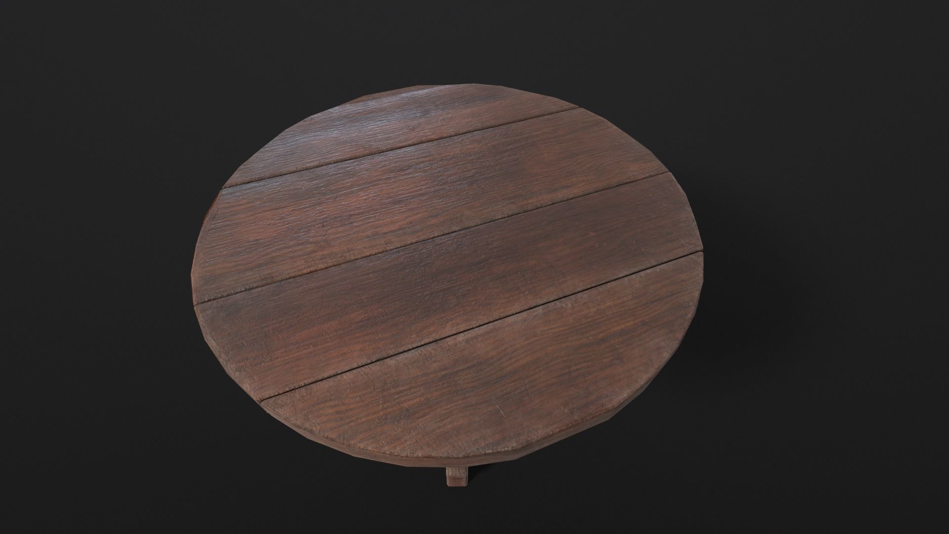 Gothic Church Table  Low-poly 3D model_10