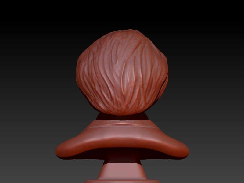 Albert Einstein Bust Statue sculpture 3D print model_2