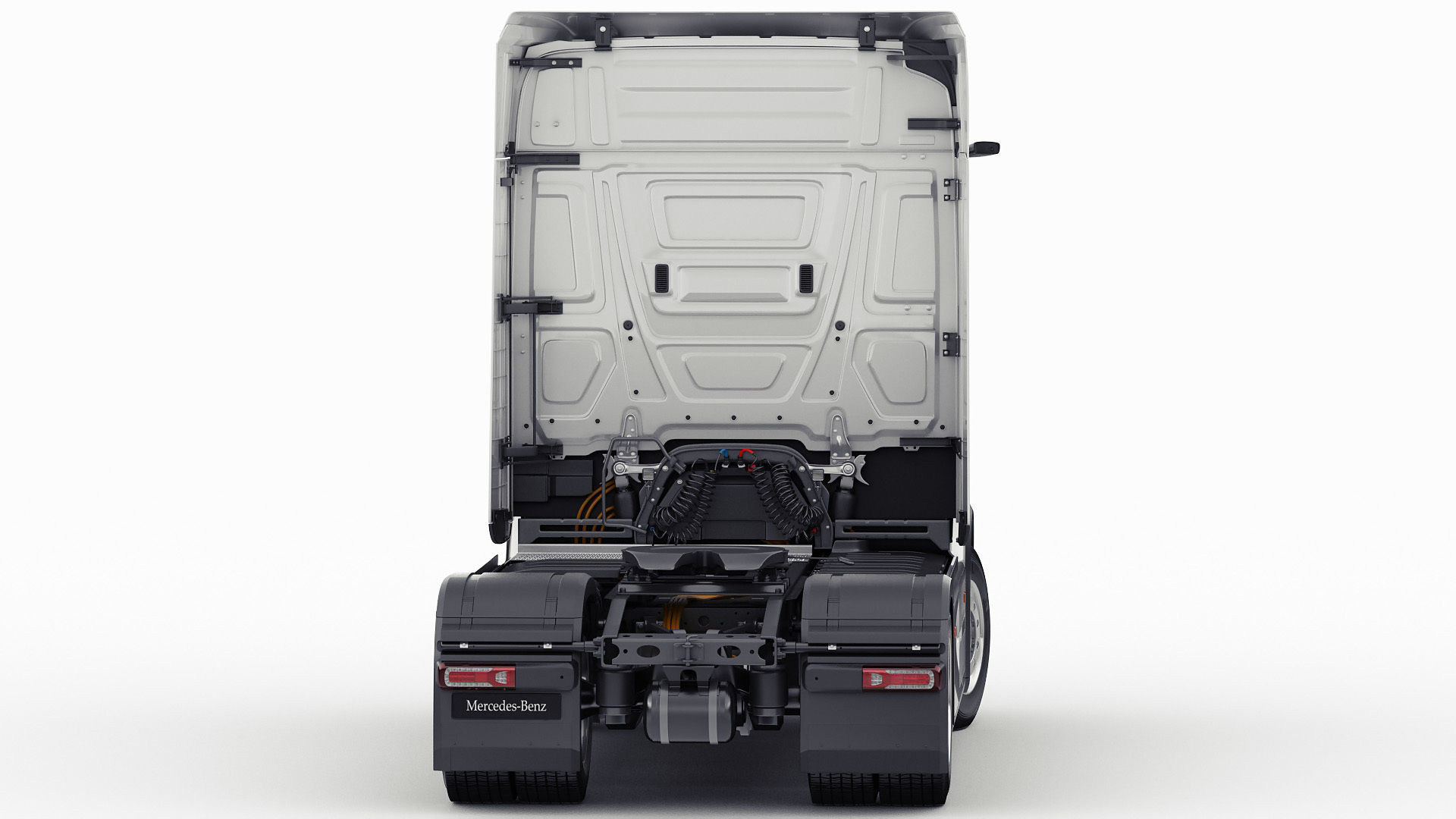 Mercedes eActros 600 with trailer 3D model_21