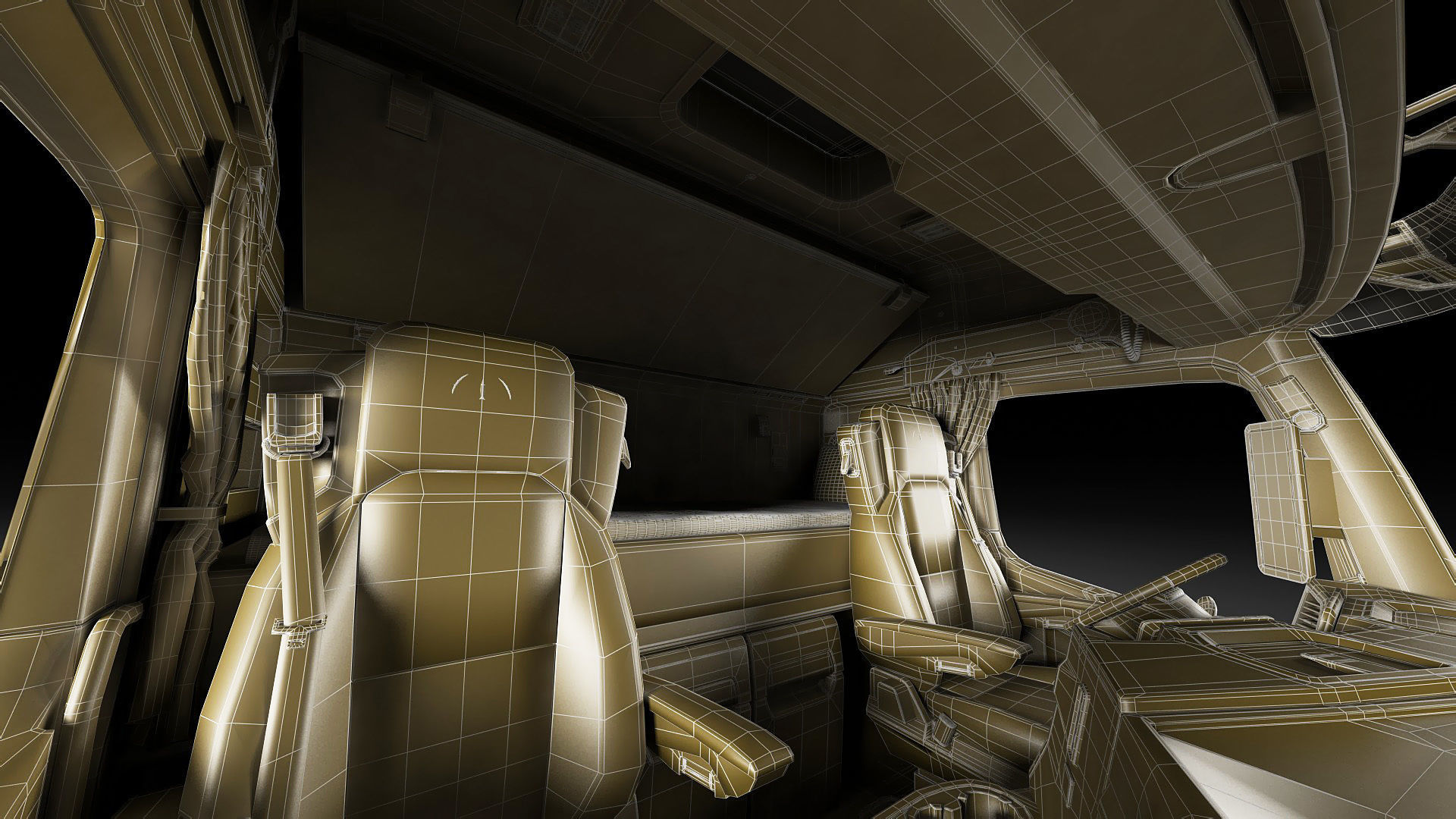 Mercedes eActros 600 with trailer 3D model_43