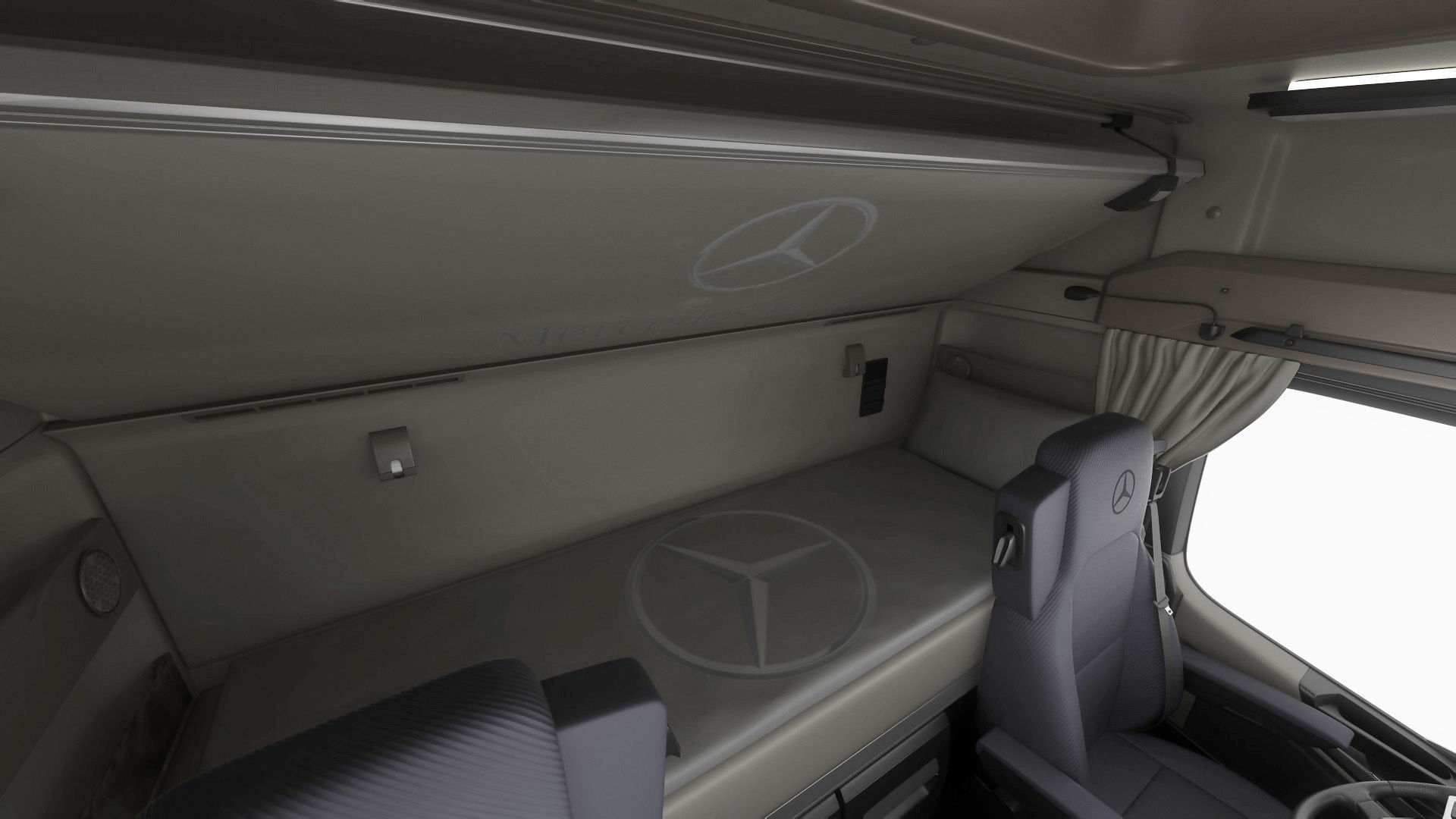 Mercedes eActros 600 with trailer 3D model_25