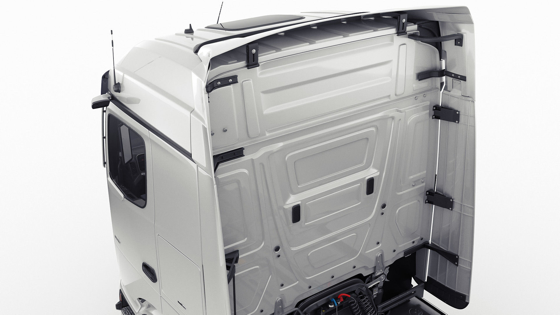 Mercedes eActros 600 with trailer 3D model_18