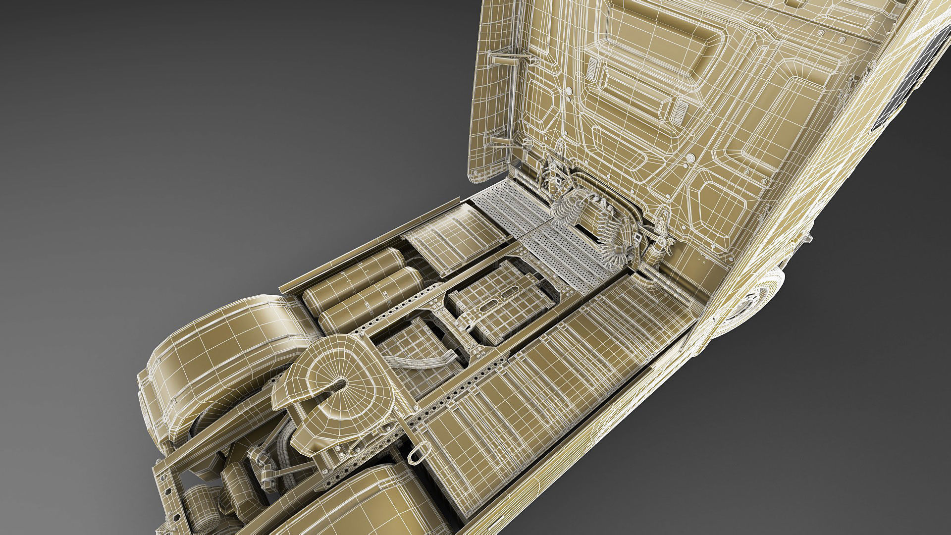 Mercedes eActros 600 with trailer 3D model_41