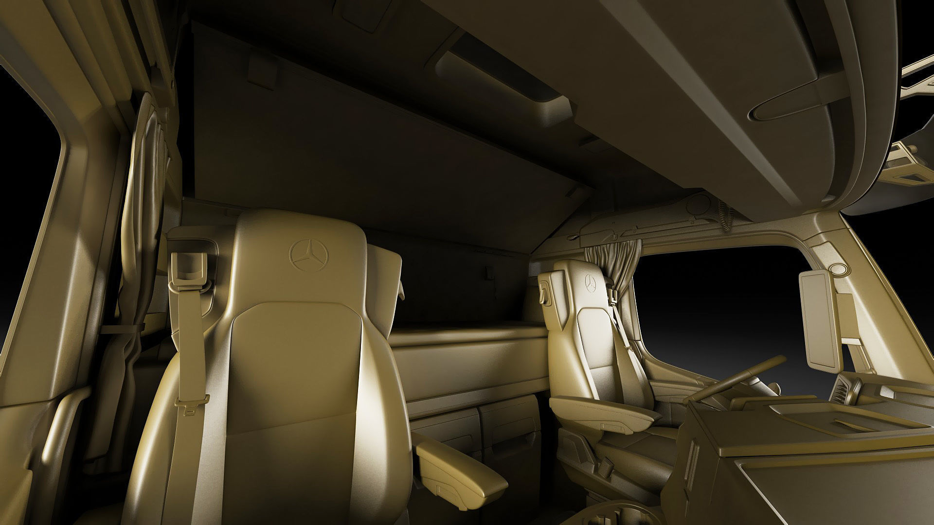 Mercedes eActros 600 with trailer 3D model_37