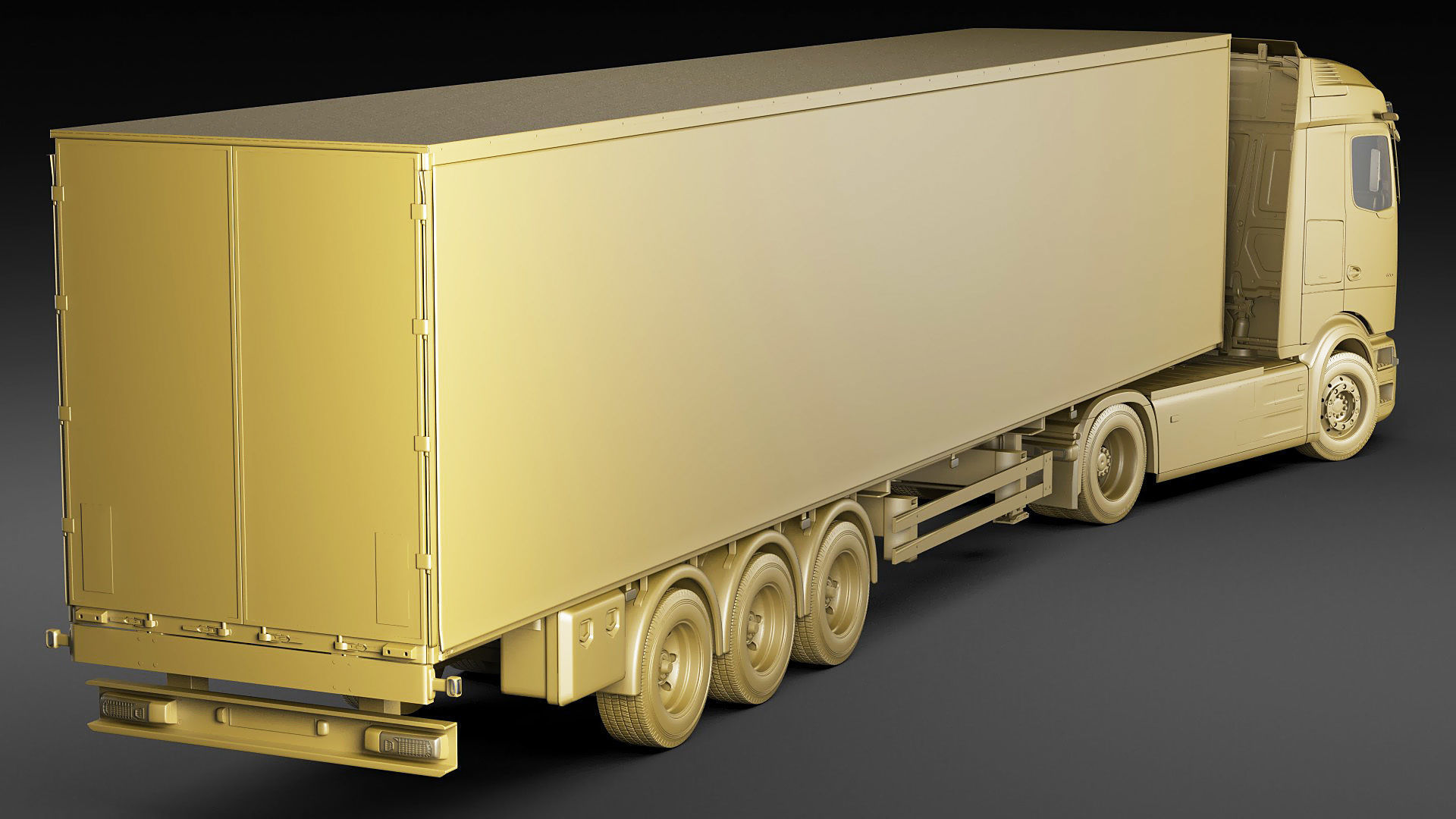 Mercedes eActros 600 with trailer 3D model_31