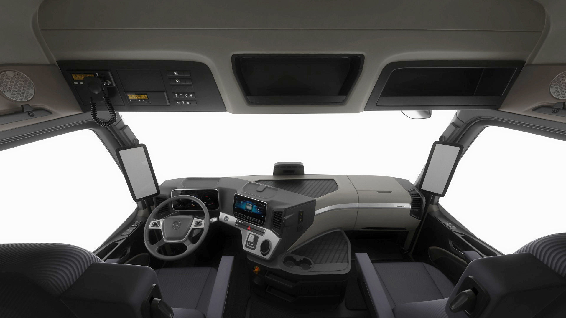 Mercedes eActros 600 with trailer 3D model_23