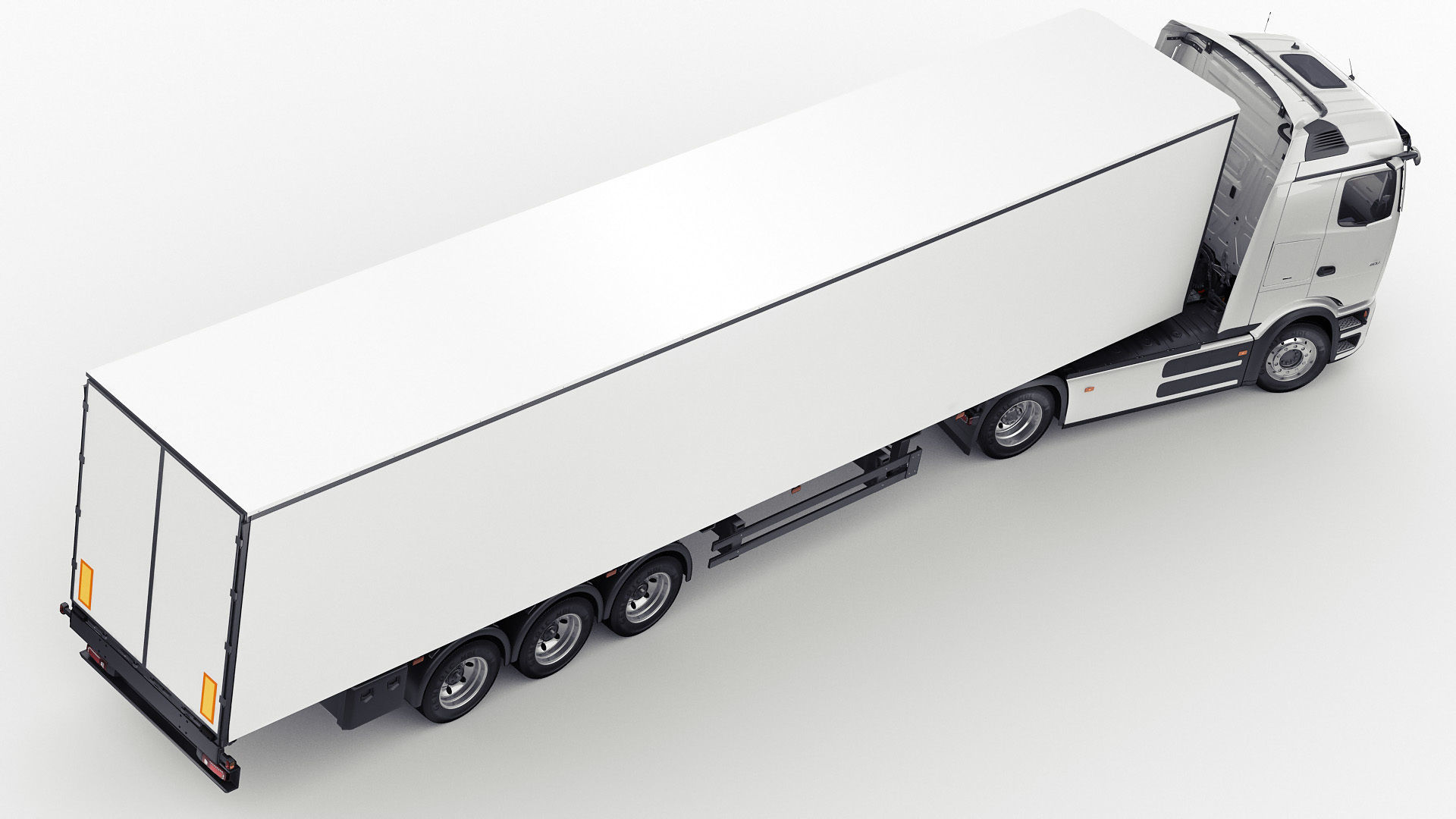 Mercedes eActros 600 with trailer 3D model_15