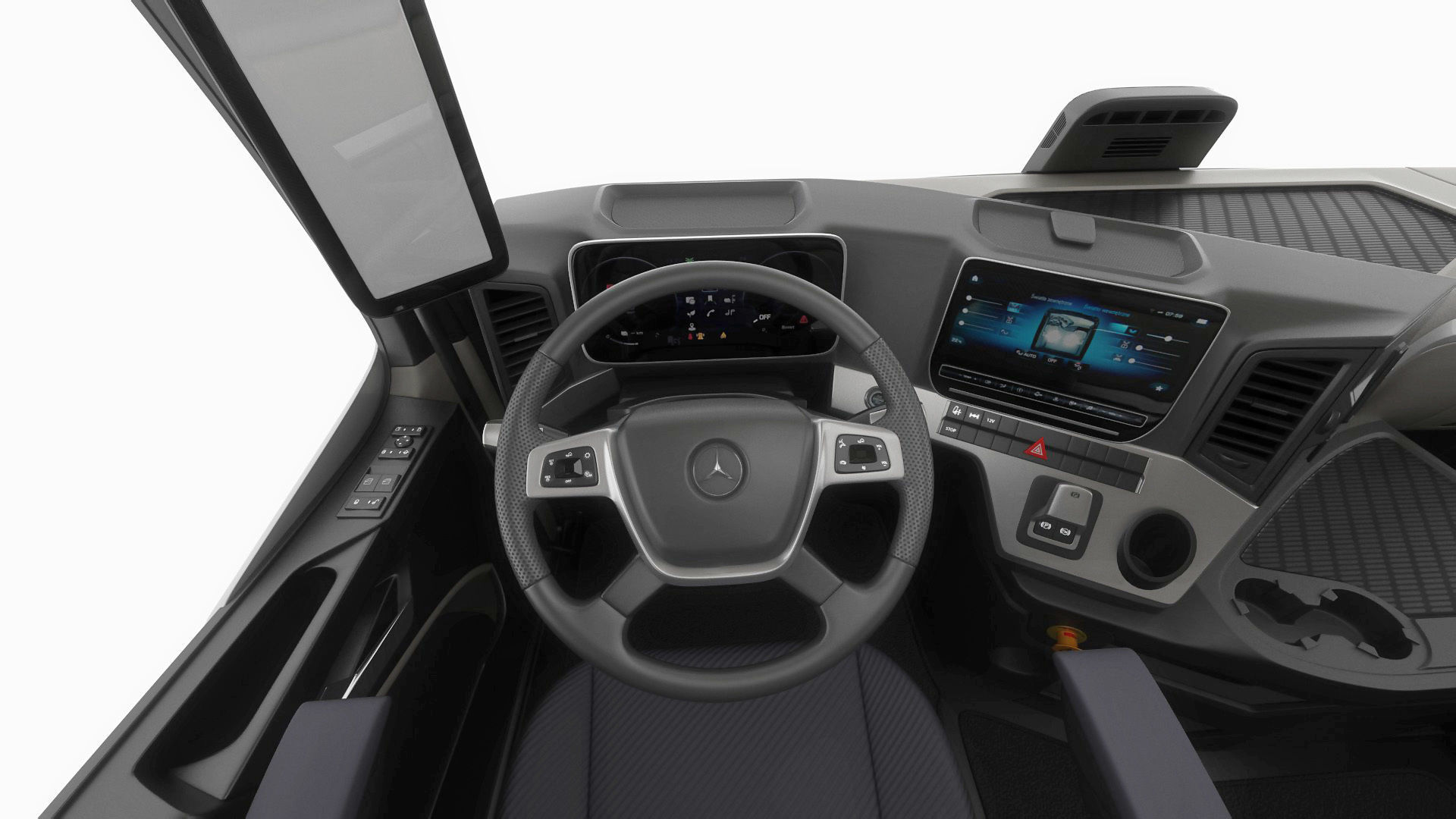 Mercedes eActros 600 with trailer 3D model_26