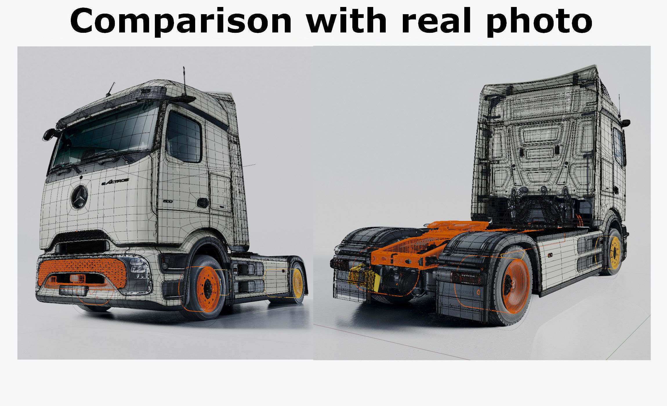 Mercedes eActros 600 with trailer 3D model_44
