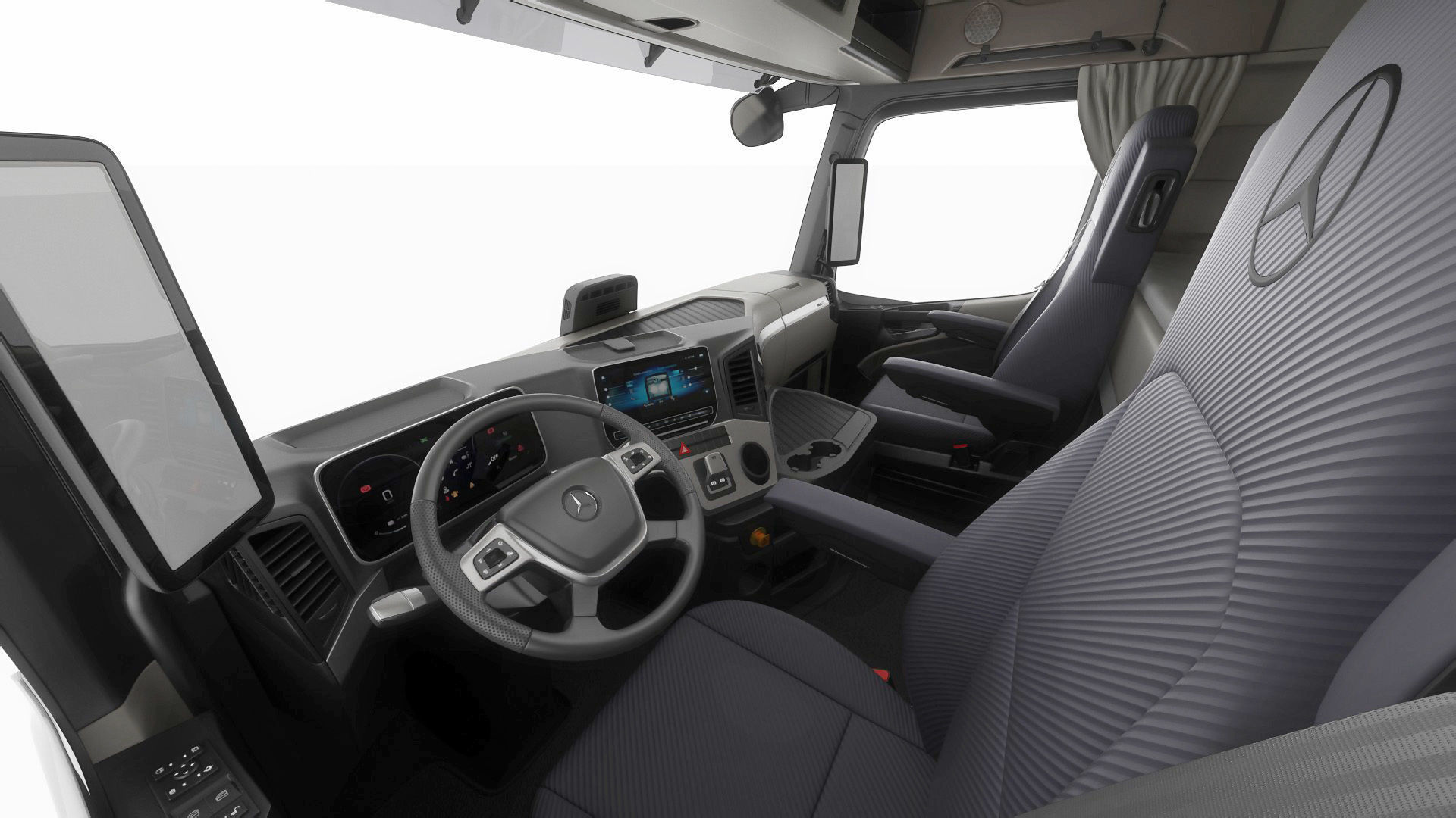 Mercedes eActros 600 with trailer 3D model_22