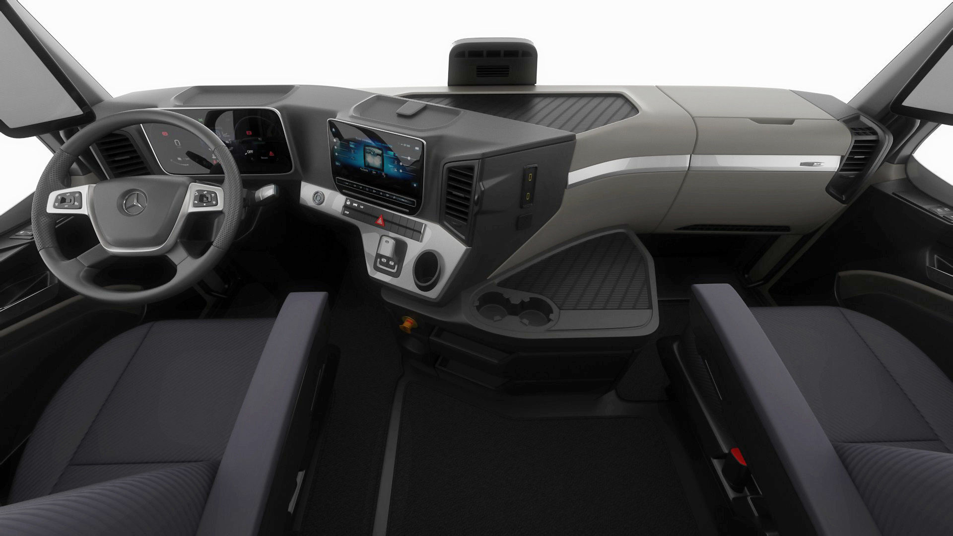 Mercedes eActros 600 with trailer 3D model_27