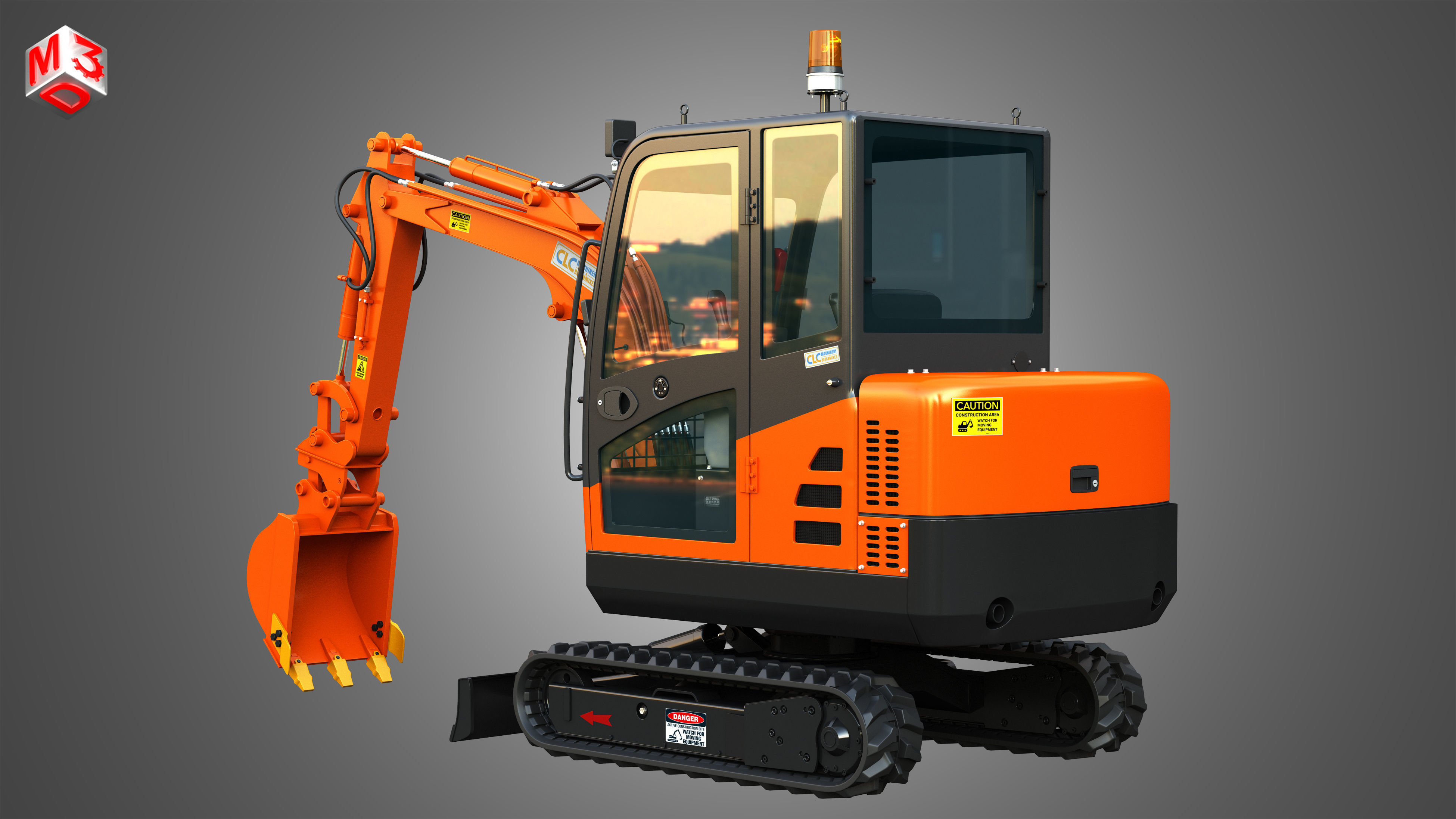 CLC T2500 AA Mini Pelle Hydraulic Excavator 3D model_3
