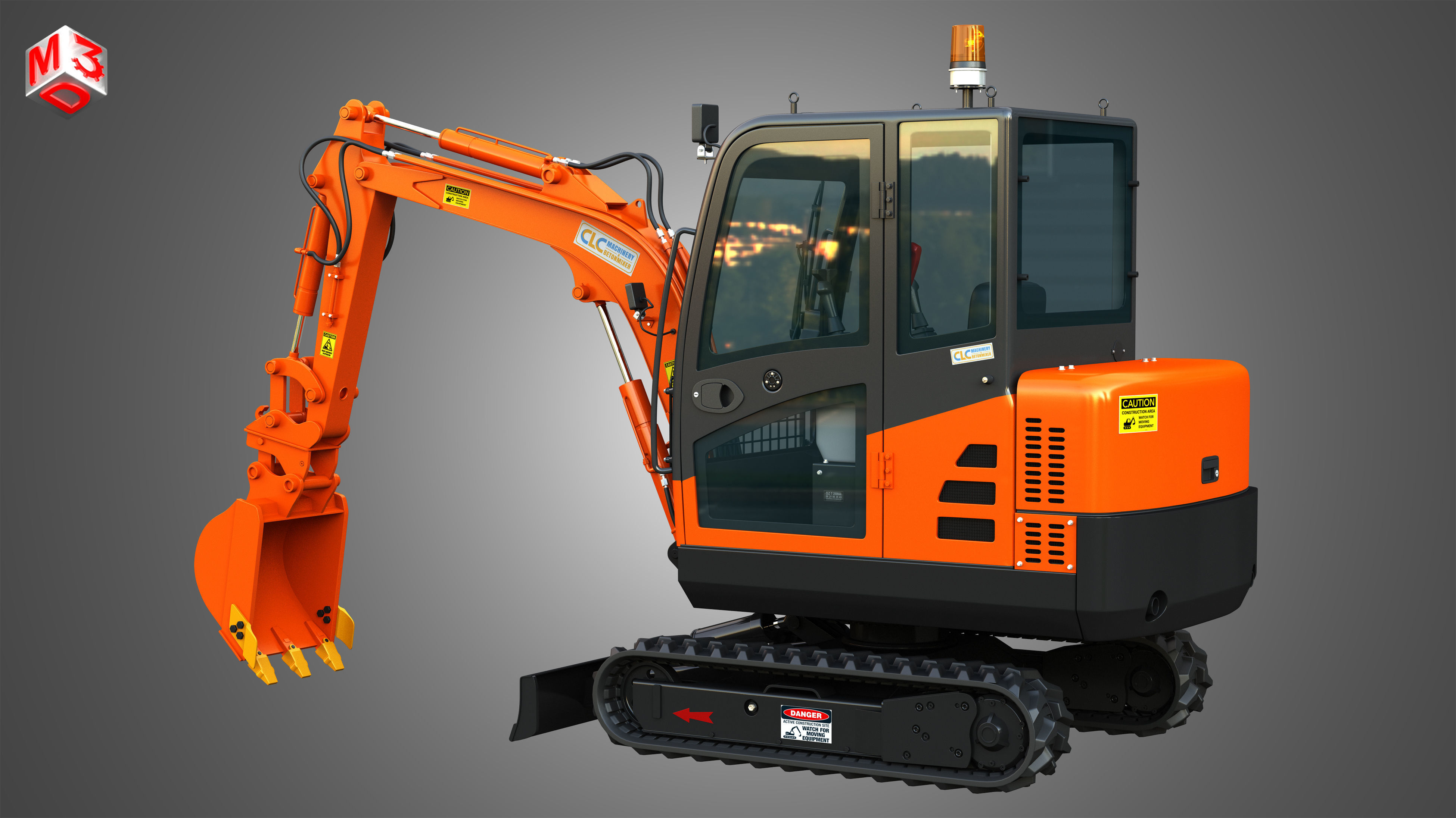 CLC T2500 AA Mini Pelle Hydraulic Excavator 3D model_17