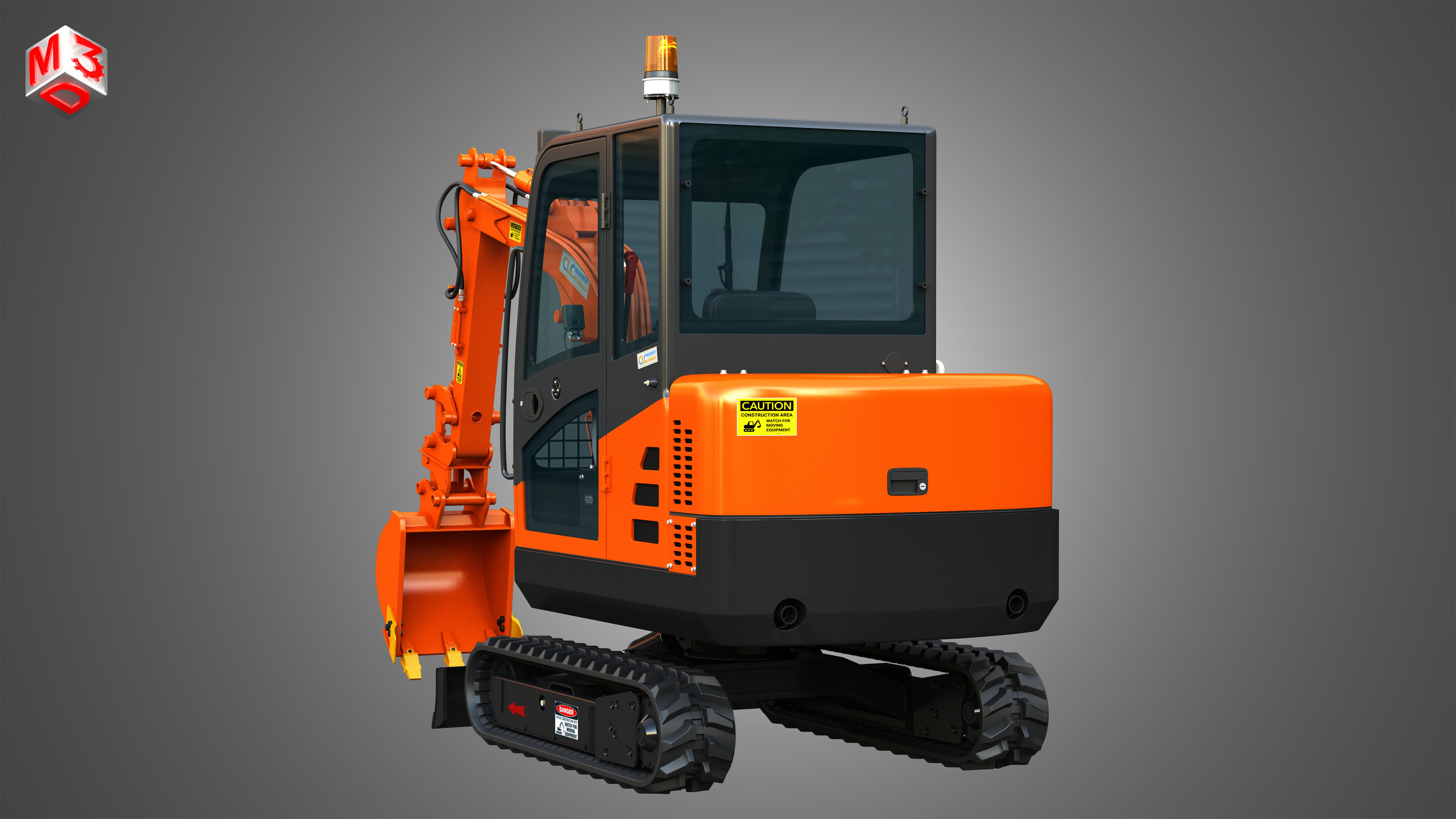 CLC T2500 AA Mini Pelle Hydraulic Excavator 3D model_13