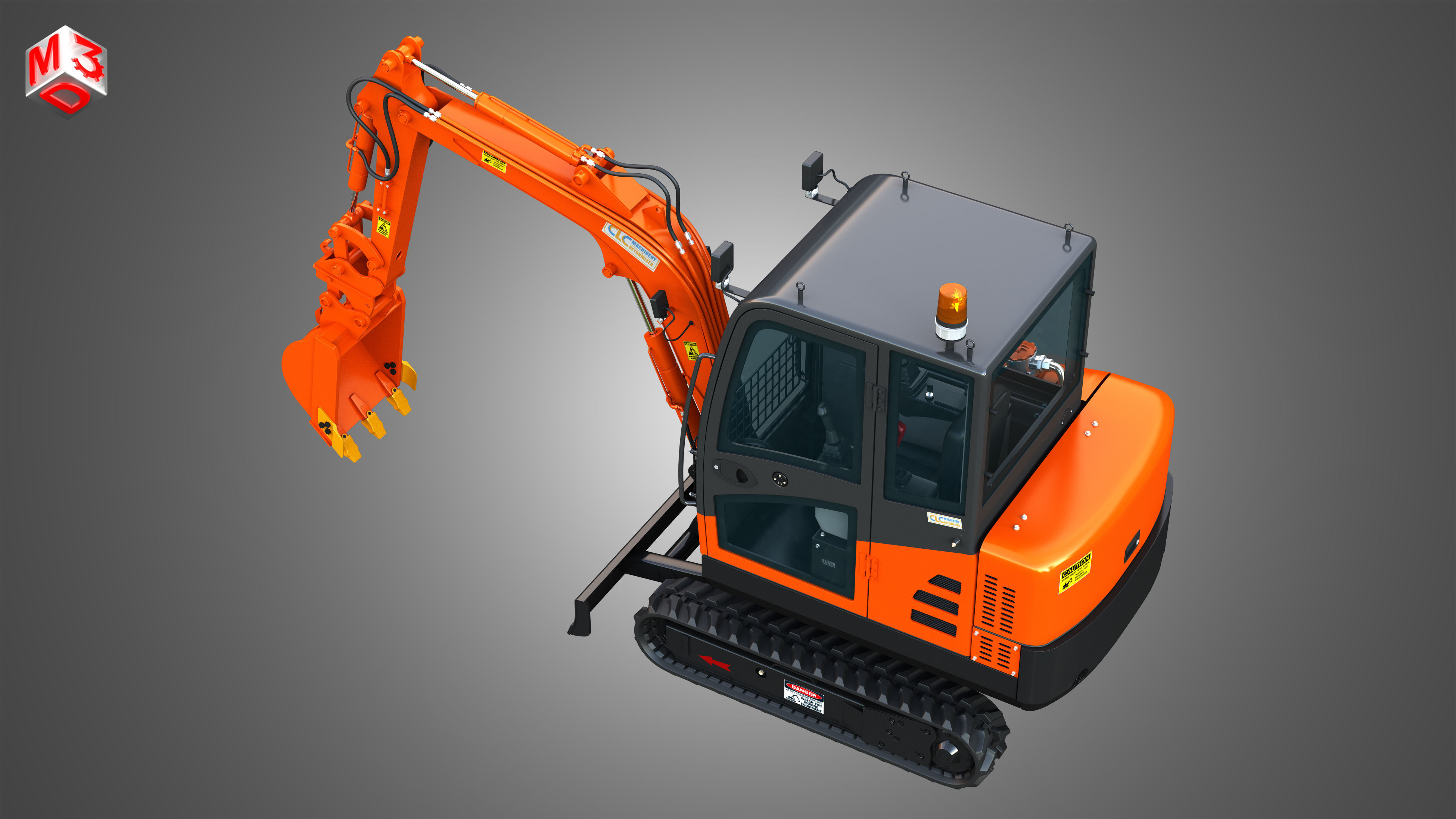 CLC T2500 AA Mini Pelle Hydraulic Excavator 3D model_21