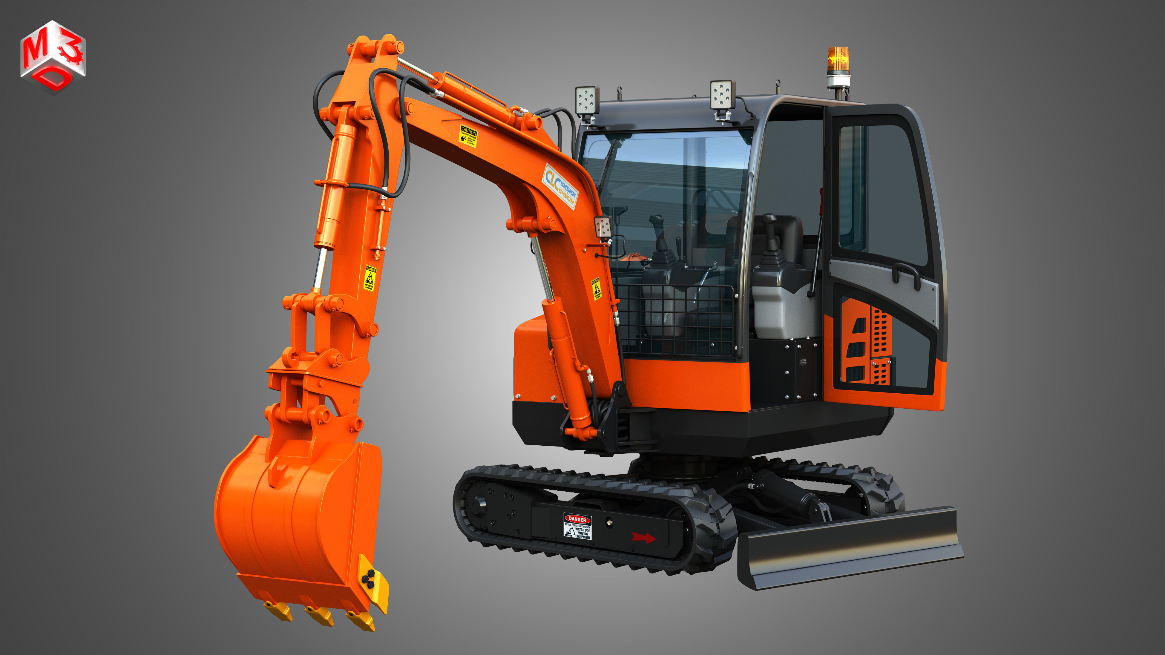 CLC T2500 AA Mini Pelle Hydraulic Excavator 3D model_23